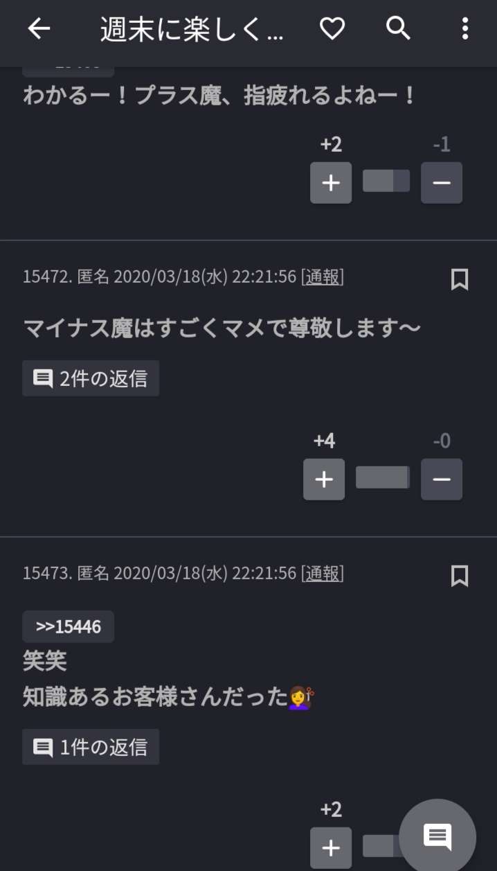 週末に楽しく雑談したい人が集まるトピ
