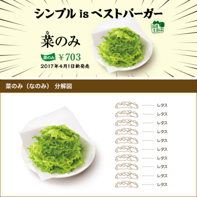 モスバーガーが「グリーンバーガー」を発売 肉など動物性の食材使わず