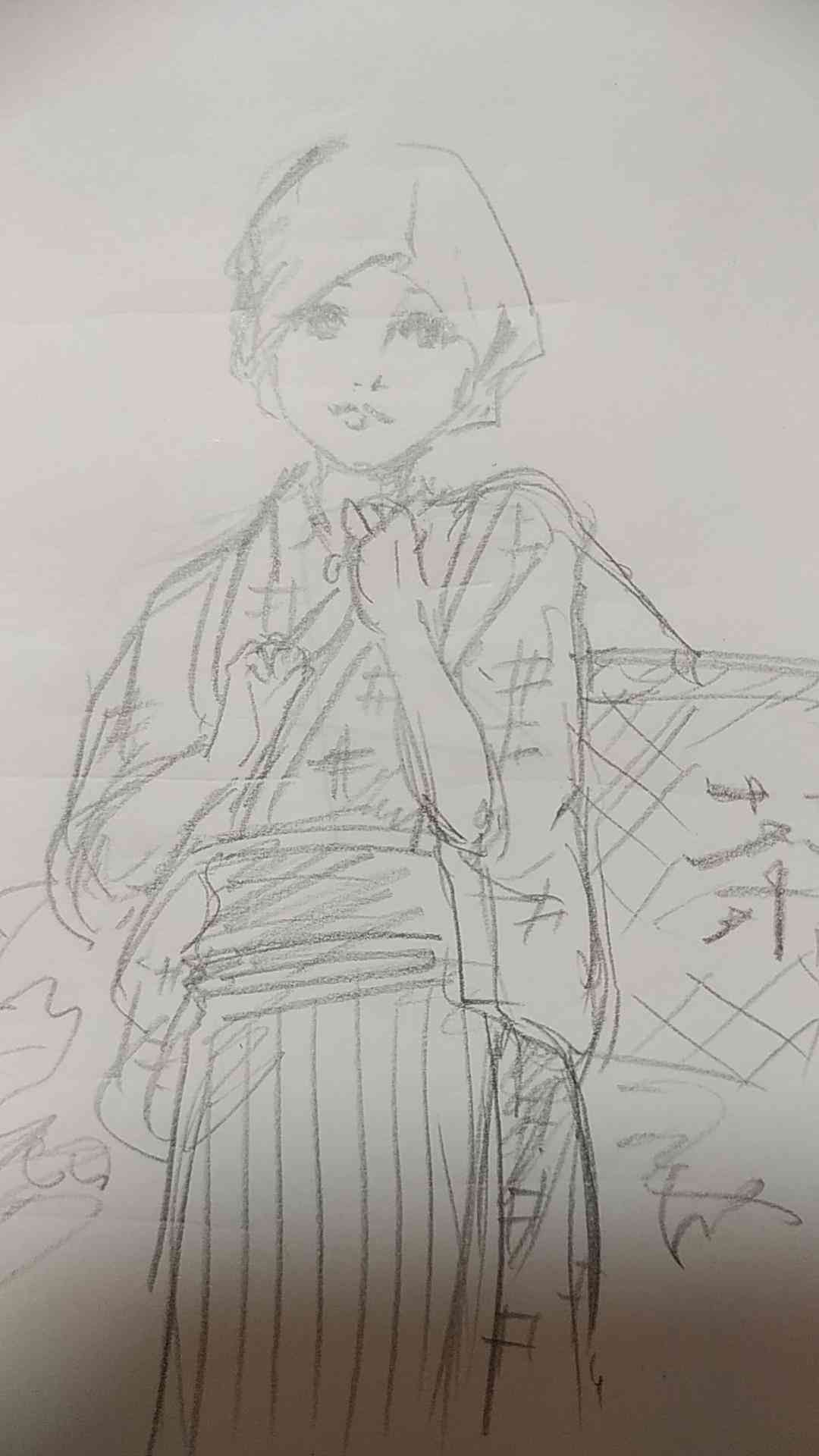 【お絵描き】昭和の漫画風に絵を描こうよ