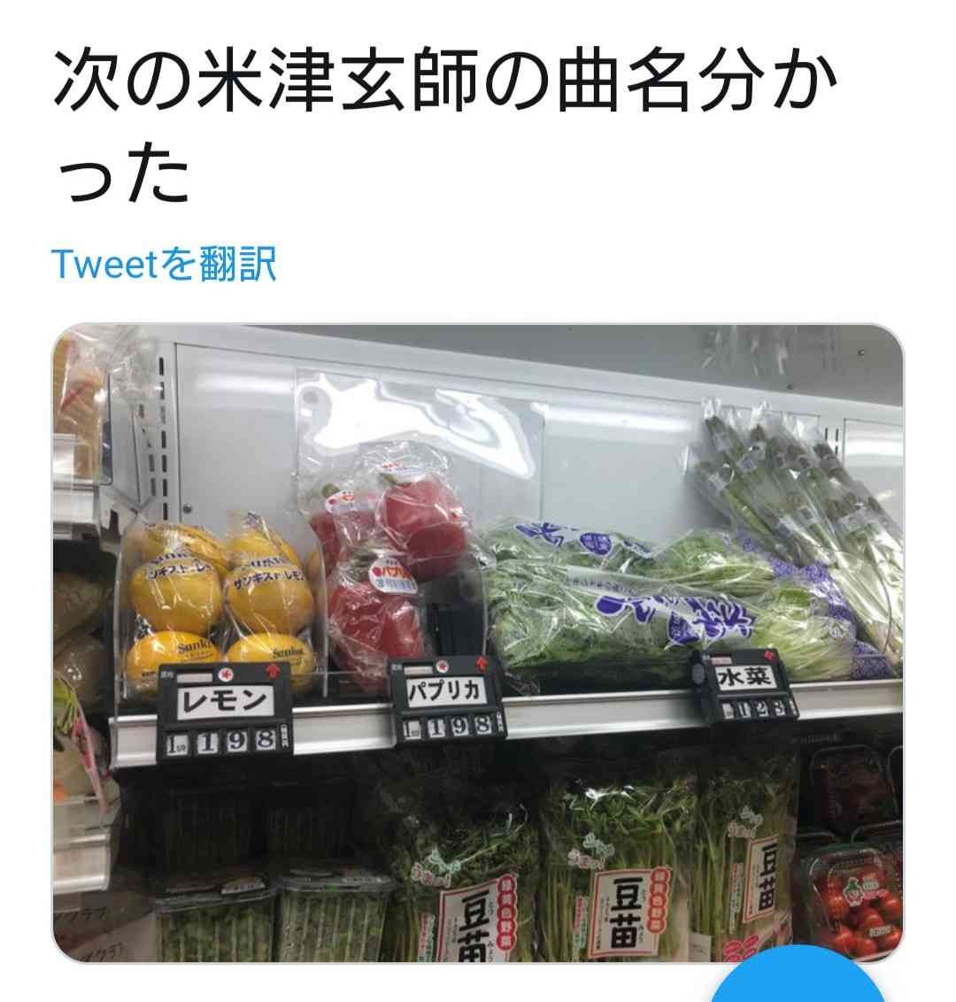 【ネタ】米津玄師が次に出しそうな曲のタイトル