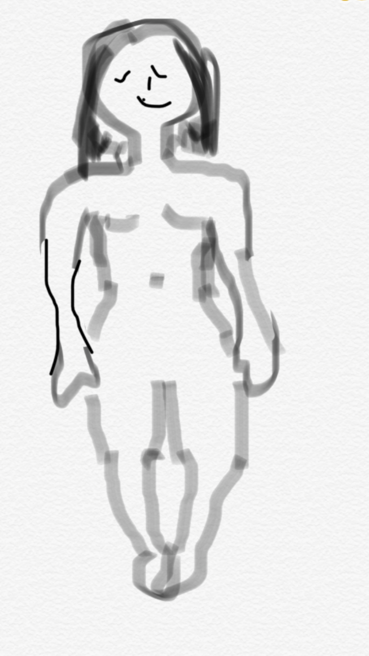 自分の体型を絵で伝えるトピ