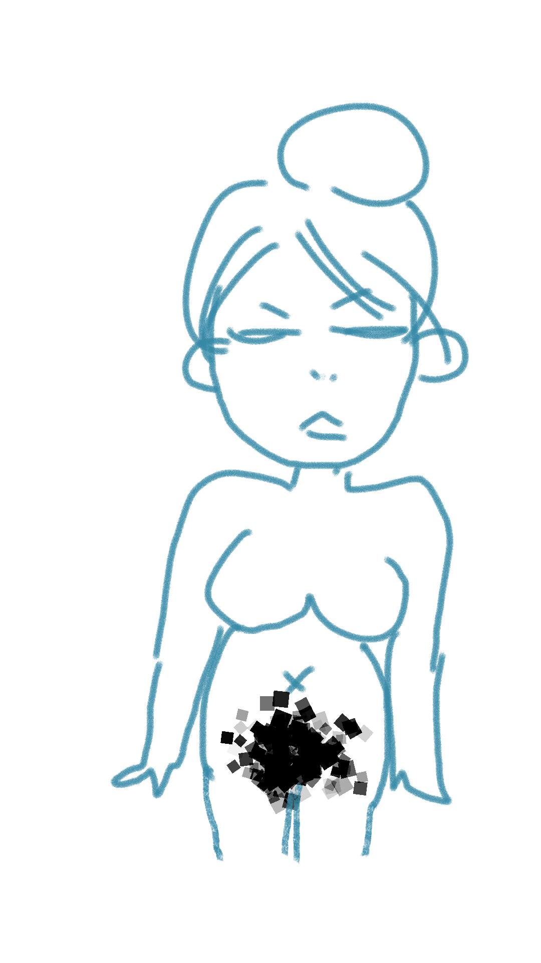 自分の体型を絵で伝えるトピ