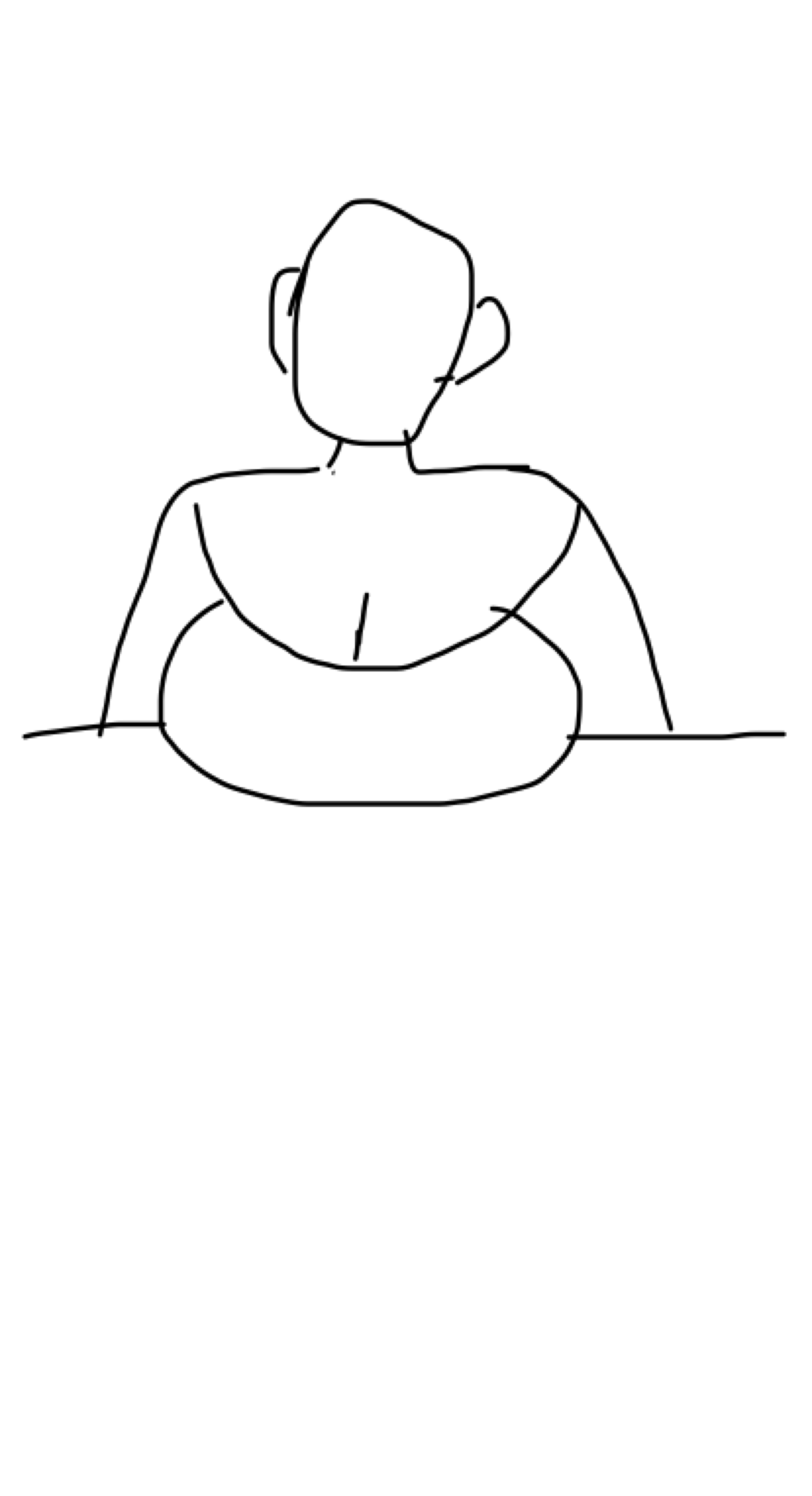 自分の体型を絵で伝えるトピ