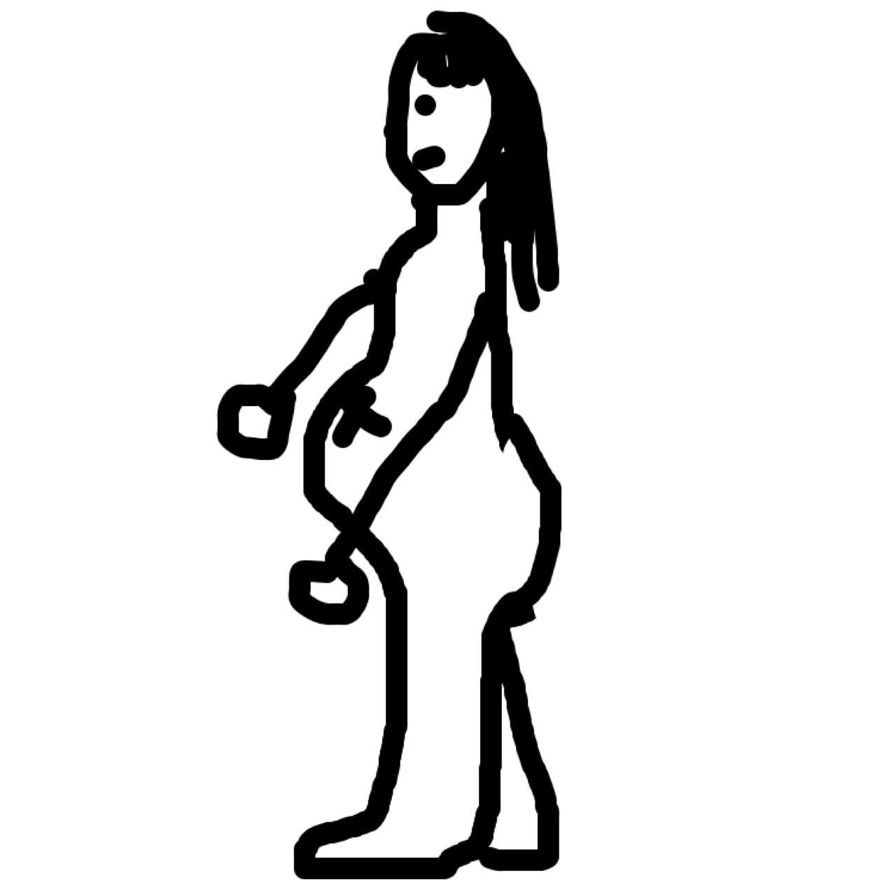 自分の体型を絵で伝えるトピ