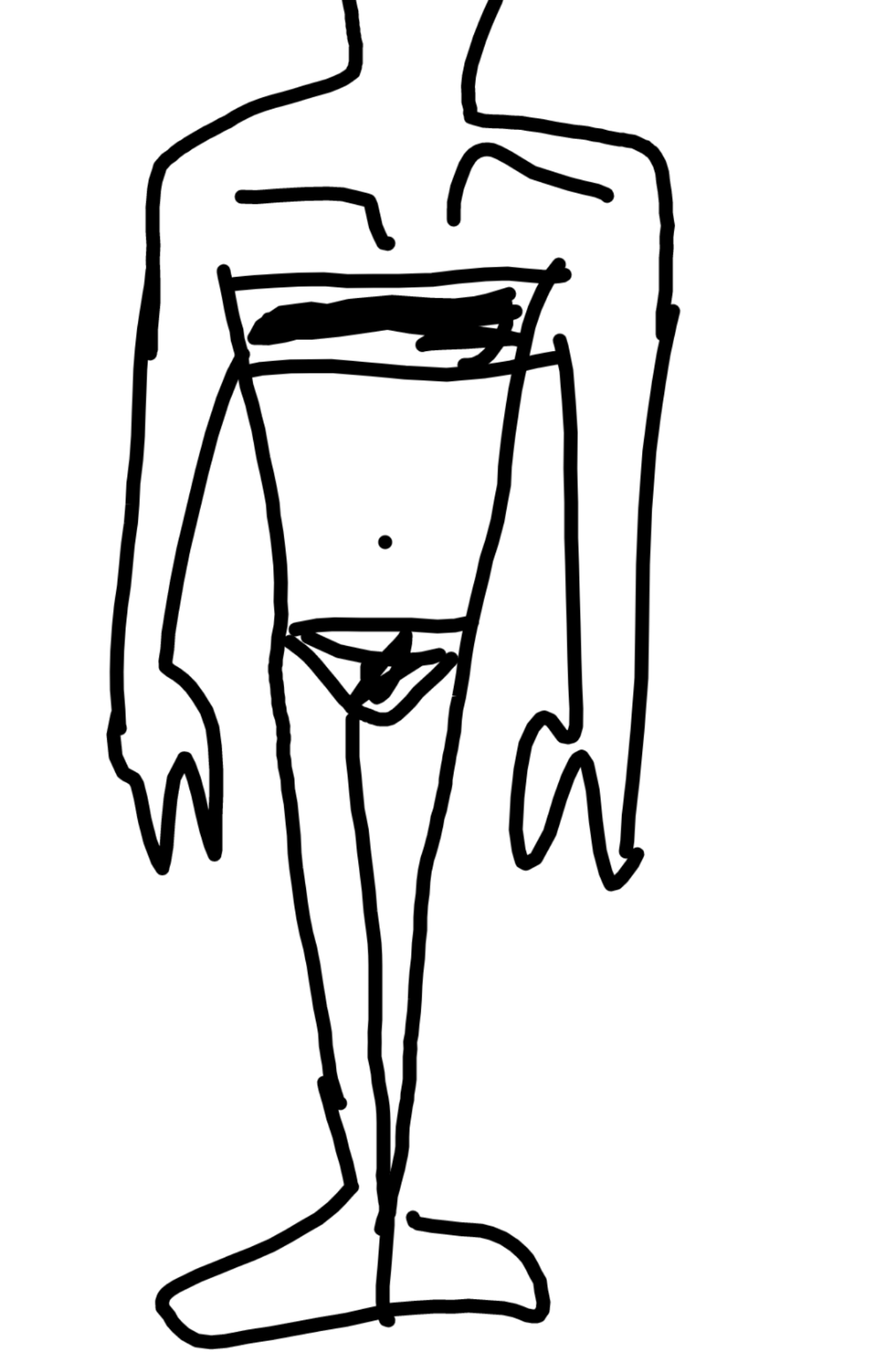 自分の体型を絵で伝えるトピ