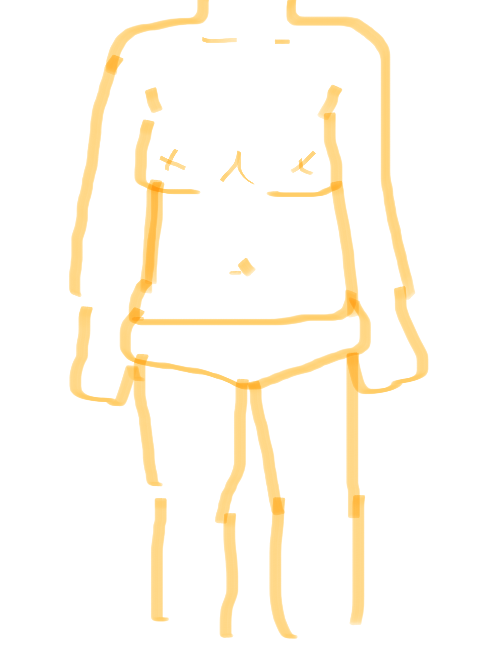 自分の体型を絵で伝えるトピ