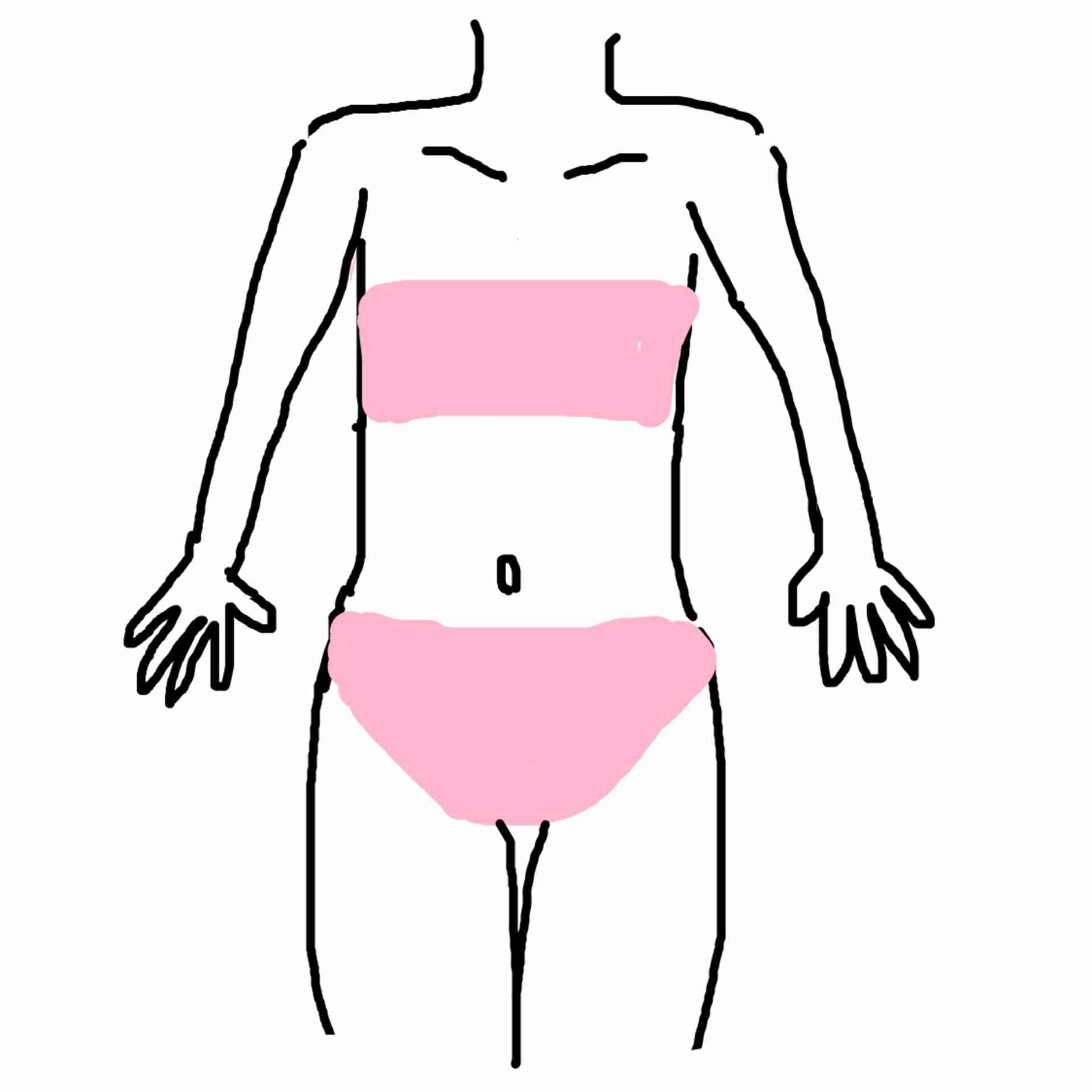 自分の体型を絵で伝えるトピ