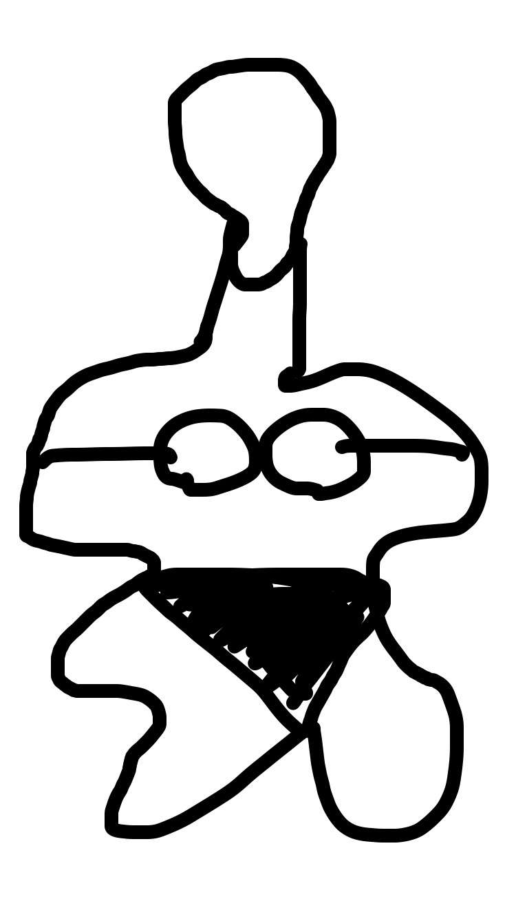 自分の体型を絵で伝えるトピ