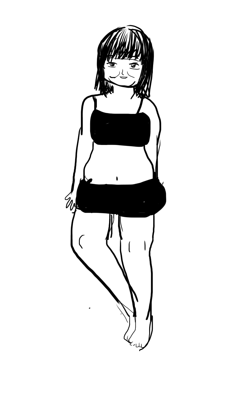 自分の体型を絵で伝えるトピ