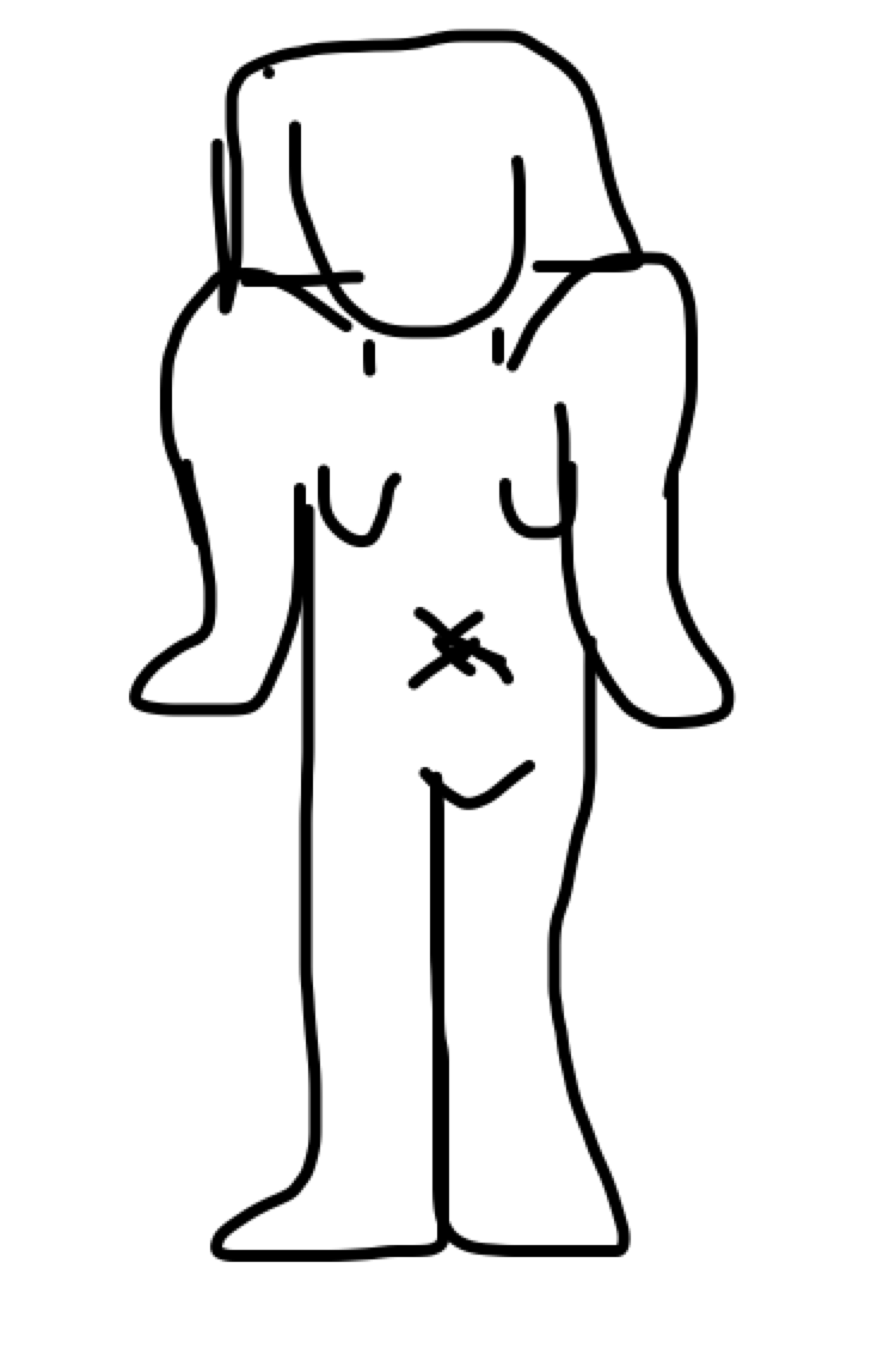 自分の体型を絵で伝えるトピ