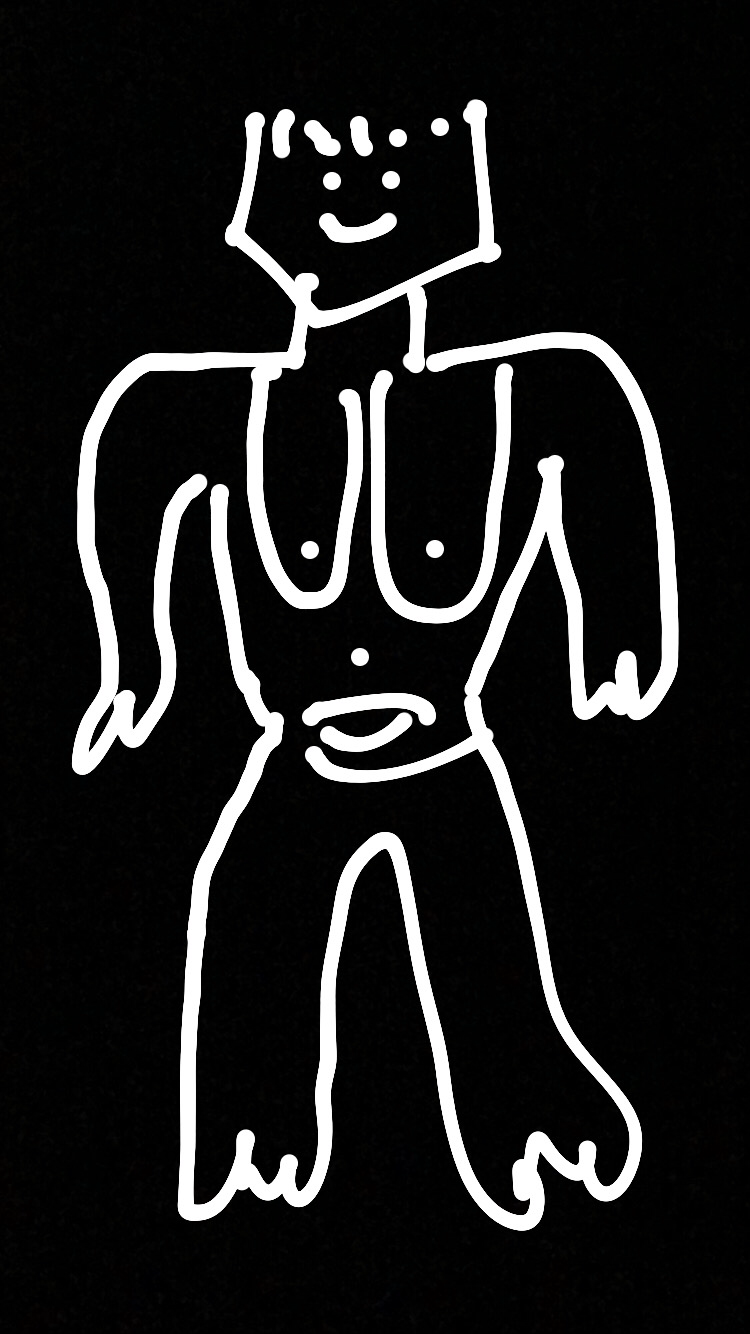 自分の体型を絵で伝えるトピ