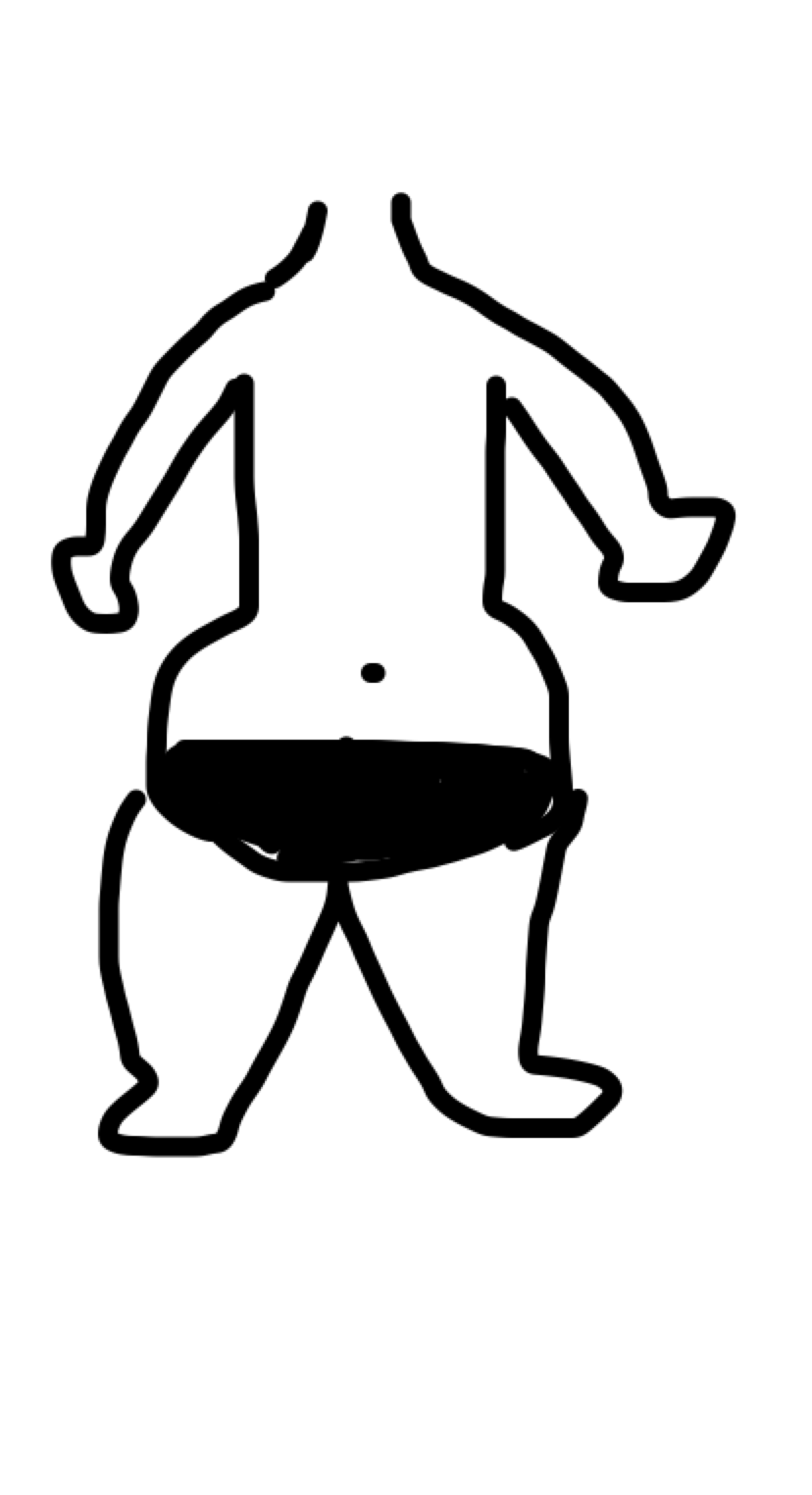 自分の体型を絵で伝えるトピ