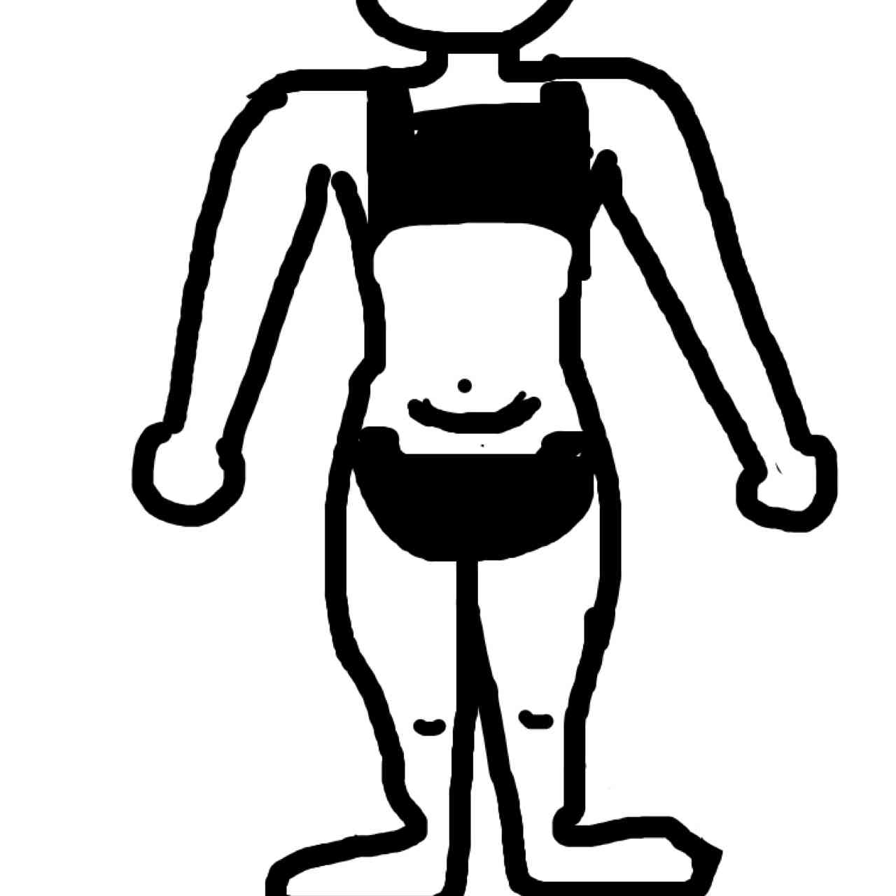 自分の体型を絵で伝えるトピ