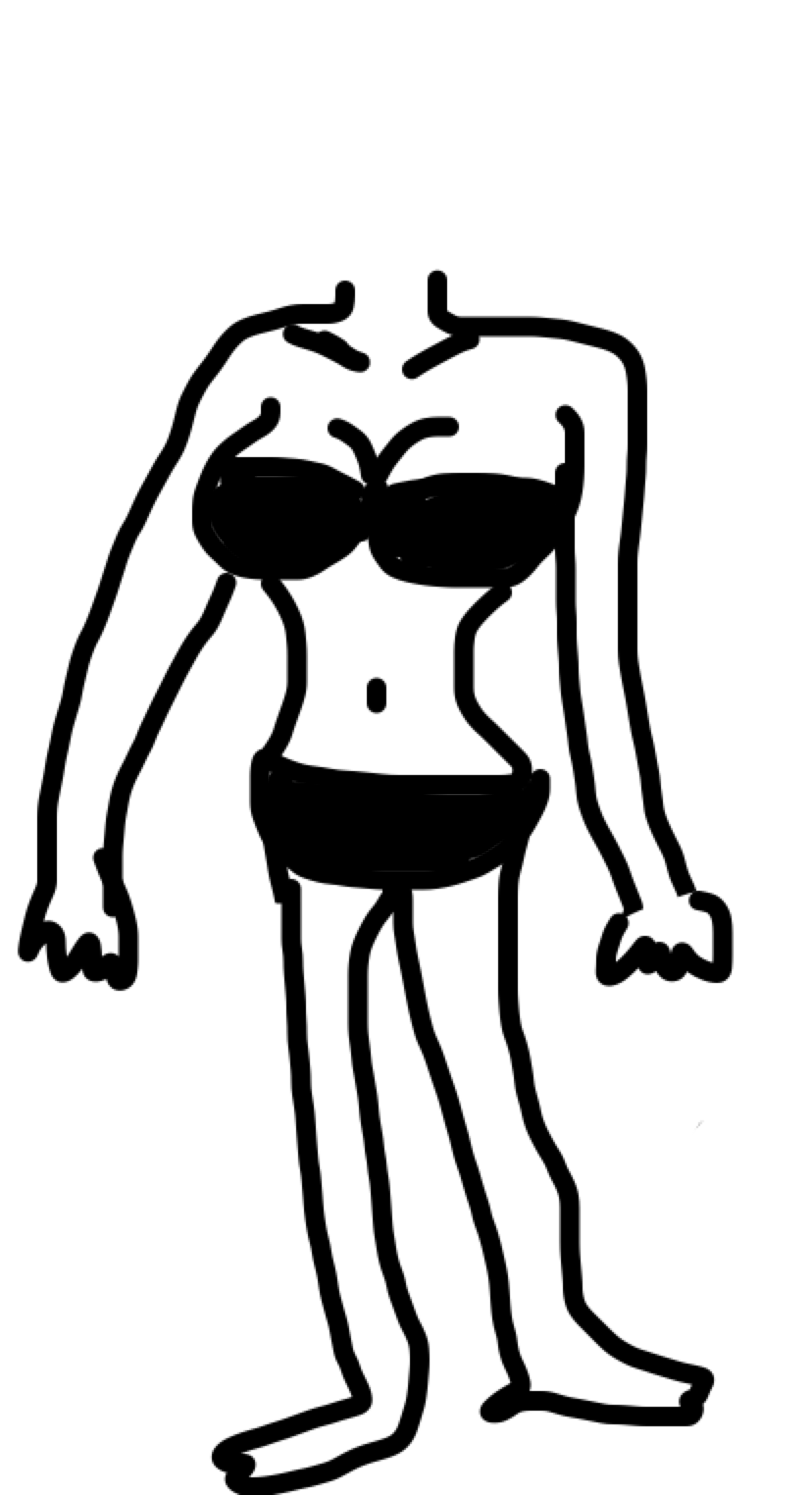 自分の体型を絵で伝えるトピ