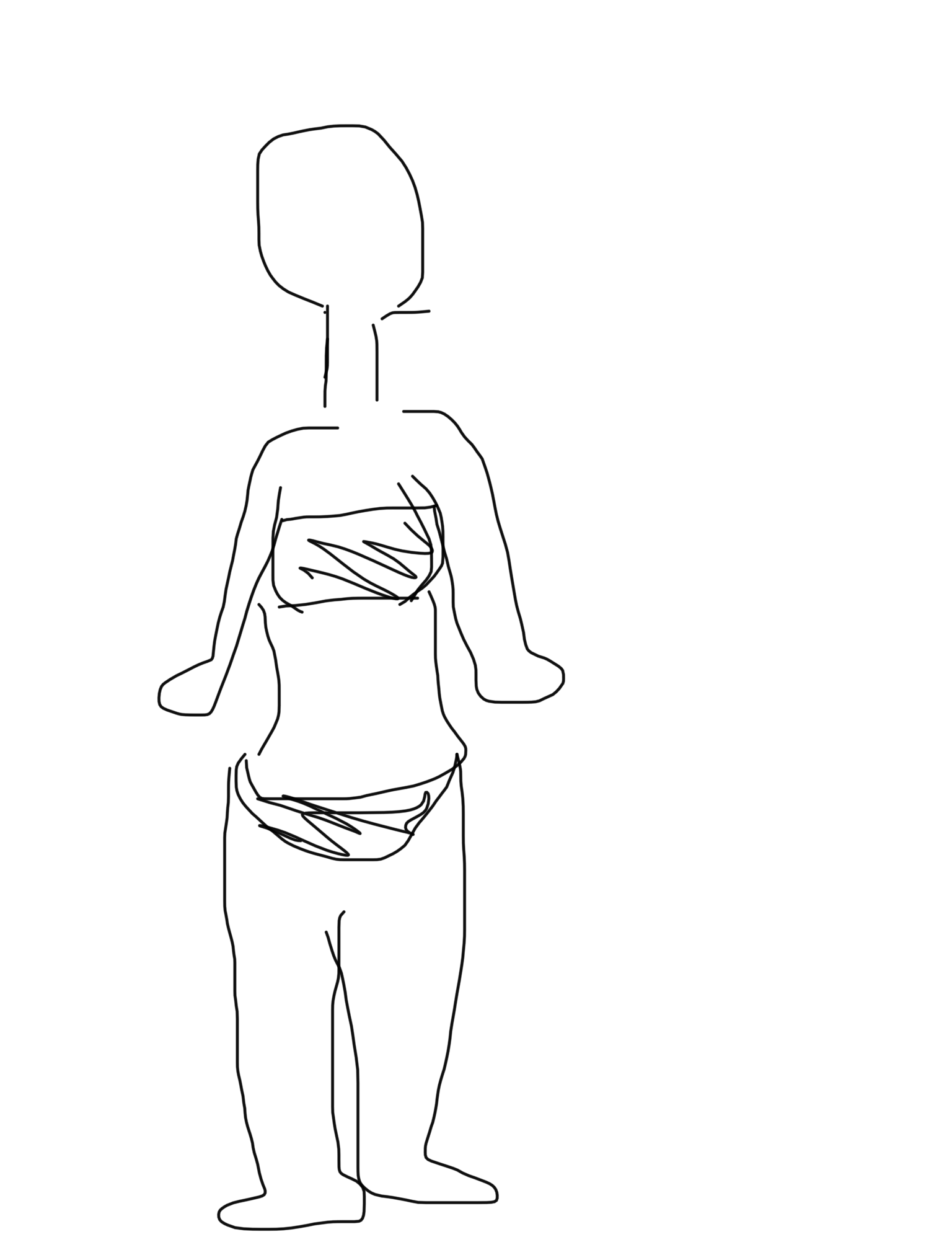 自分の体型を絵で伝えるトピ