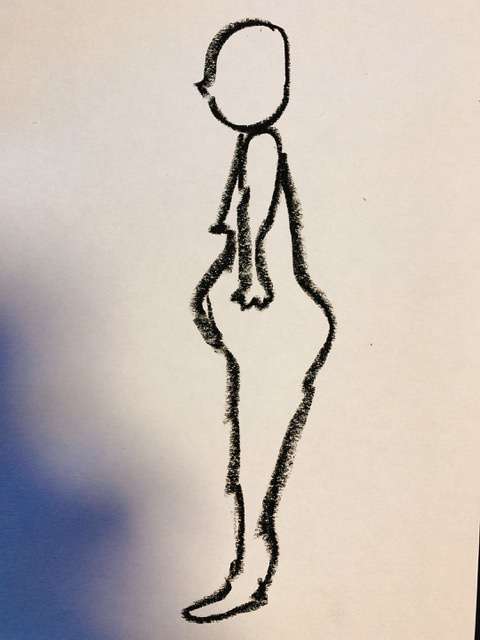 自分の体型を絵で伝えるトピ