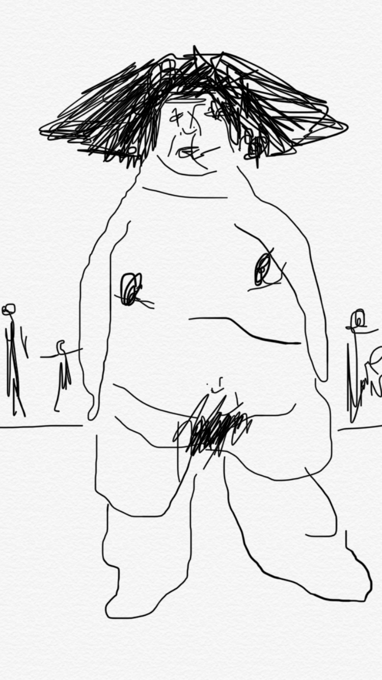 自分の体型を絵で伝えるトピ