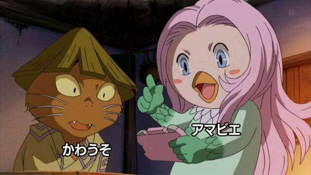 アマビエと甘エビを交互に貼るトピ