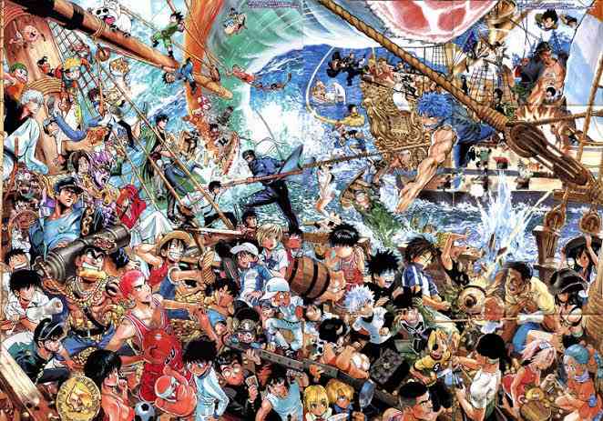漫画家が描いた他の漫画キャラや有名人の似顔絵