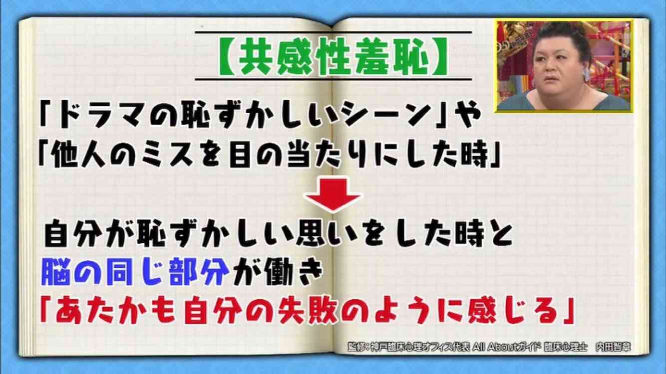 共感性羞恥の人が、こういう時ゾワゾワして見てられない！ってなる事