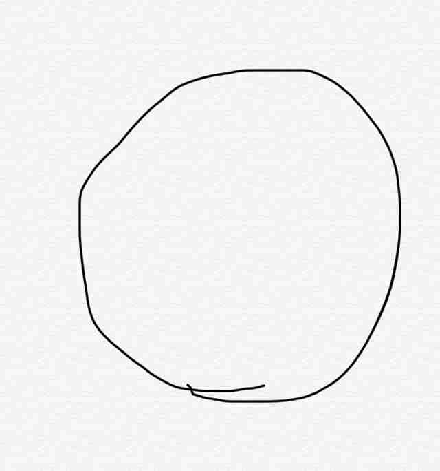 フリーハンドで丸を描くだけのトピ