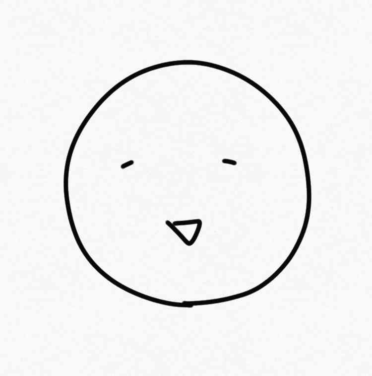 フリーハンドで丸を描くだけのトピ