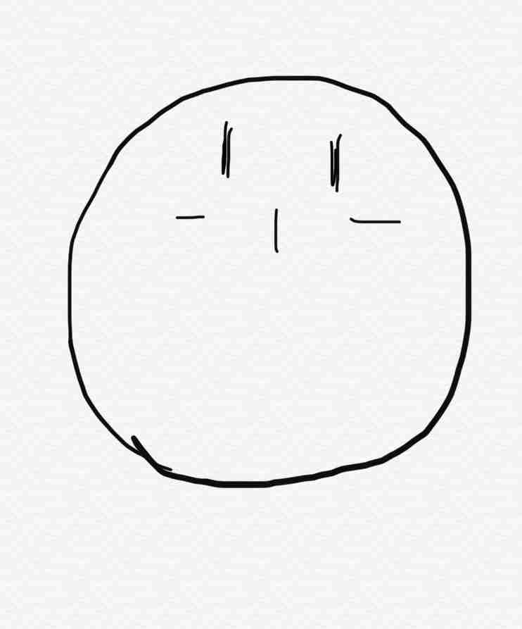 フリーハンドで丸を描くだけのトピ