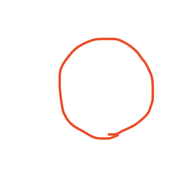 フリーハンドで丸を描くだけのトピ