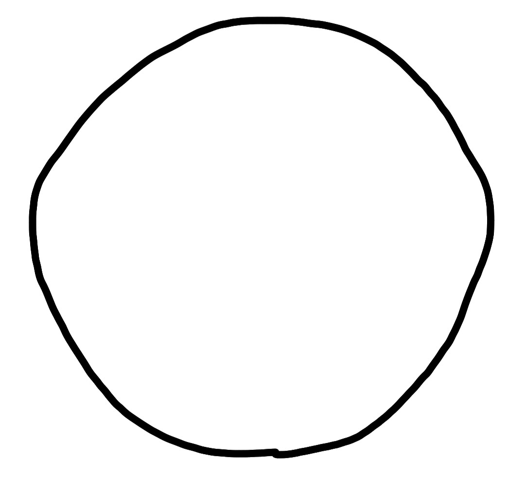 フリーハンドで丸を描くだけのトピ