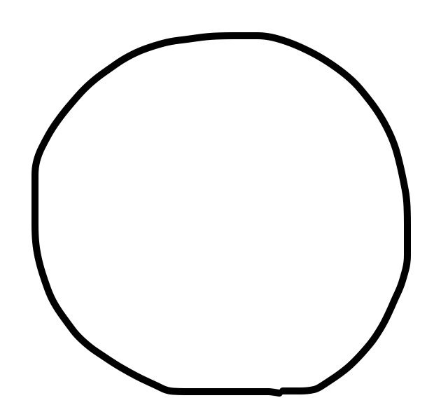 フリーハンドで丸を描くだけのトピ