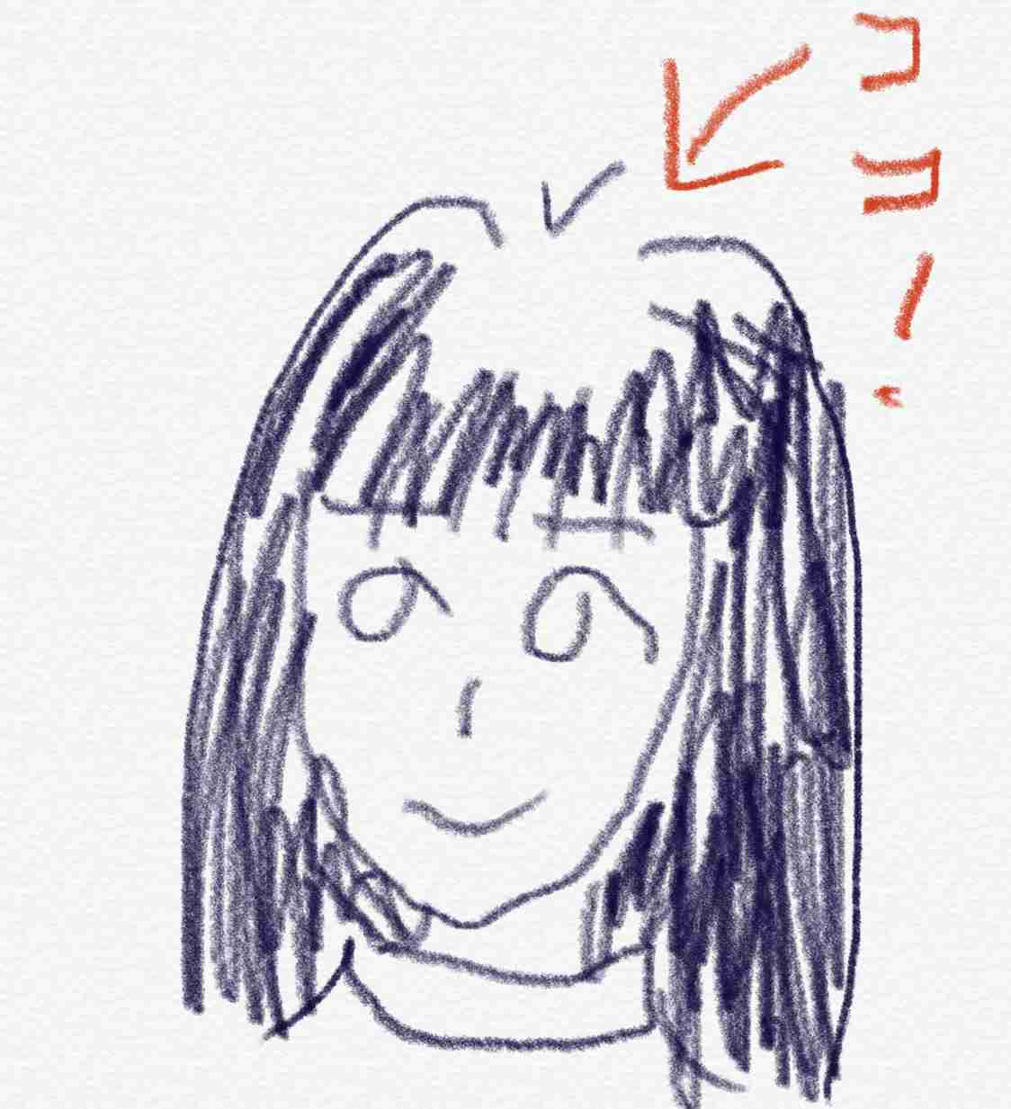 現在の髪型を画像で報告