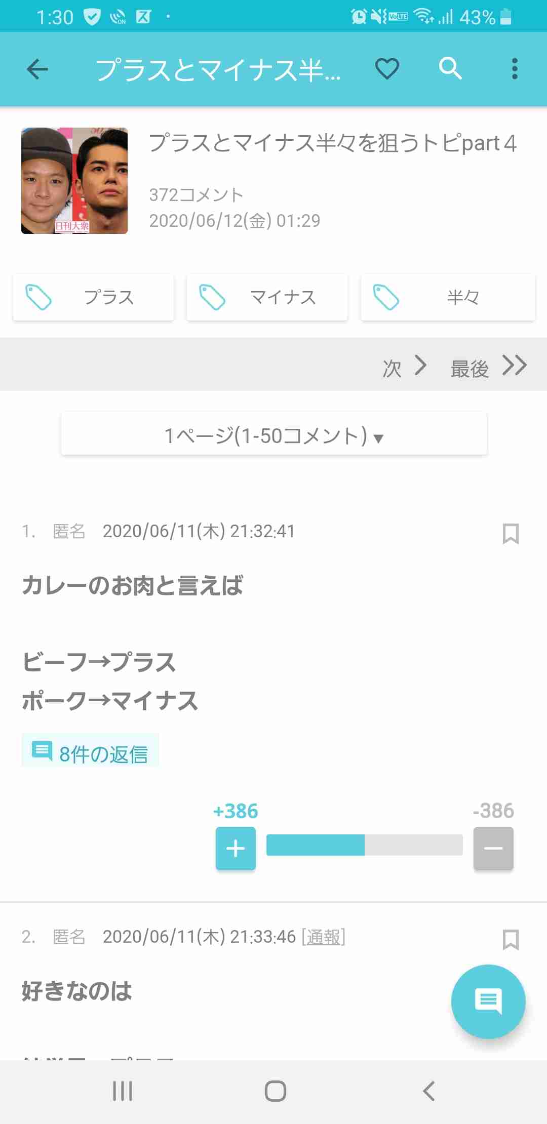 プラスとマイナス半々を狙うトピpart４