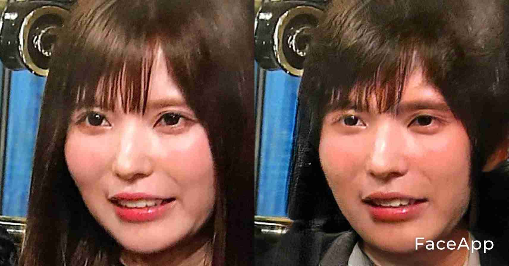 アプリで芸能人を性転換させてみるトピ