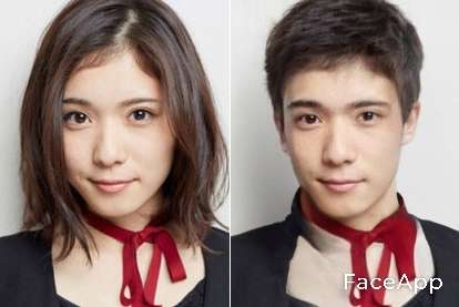 アプリで芸能人を性転換させてみるトピ
