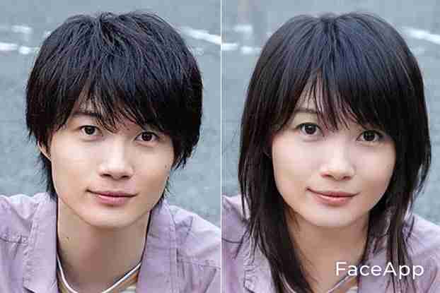 アプリで芸能人を性転換させてみるトピ