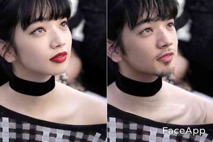 アプリで芸能人を性転換させてみるトピ