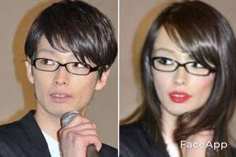アプリで芸能人を性転換させてみるトピ