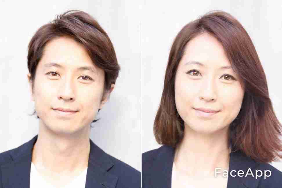 アプリで芸能人を性転換させてみるトピ