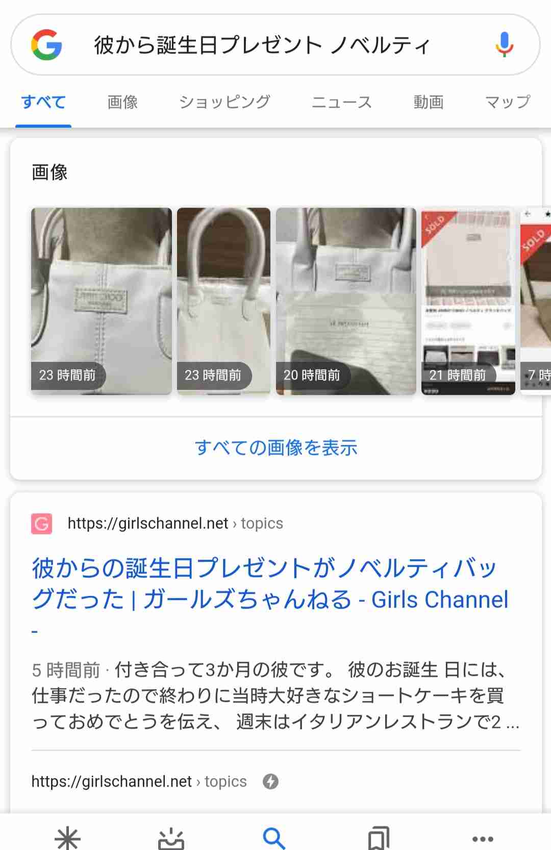 彼からの誕生日プレゼントがノベルティバッグだった