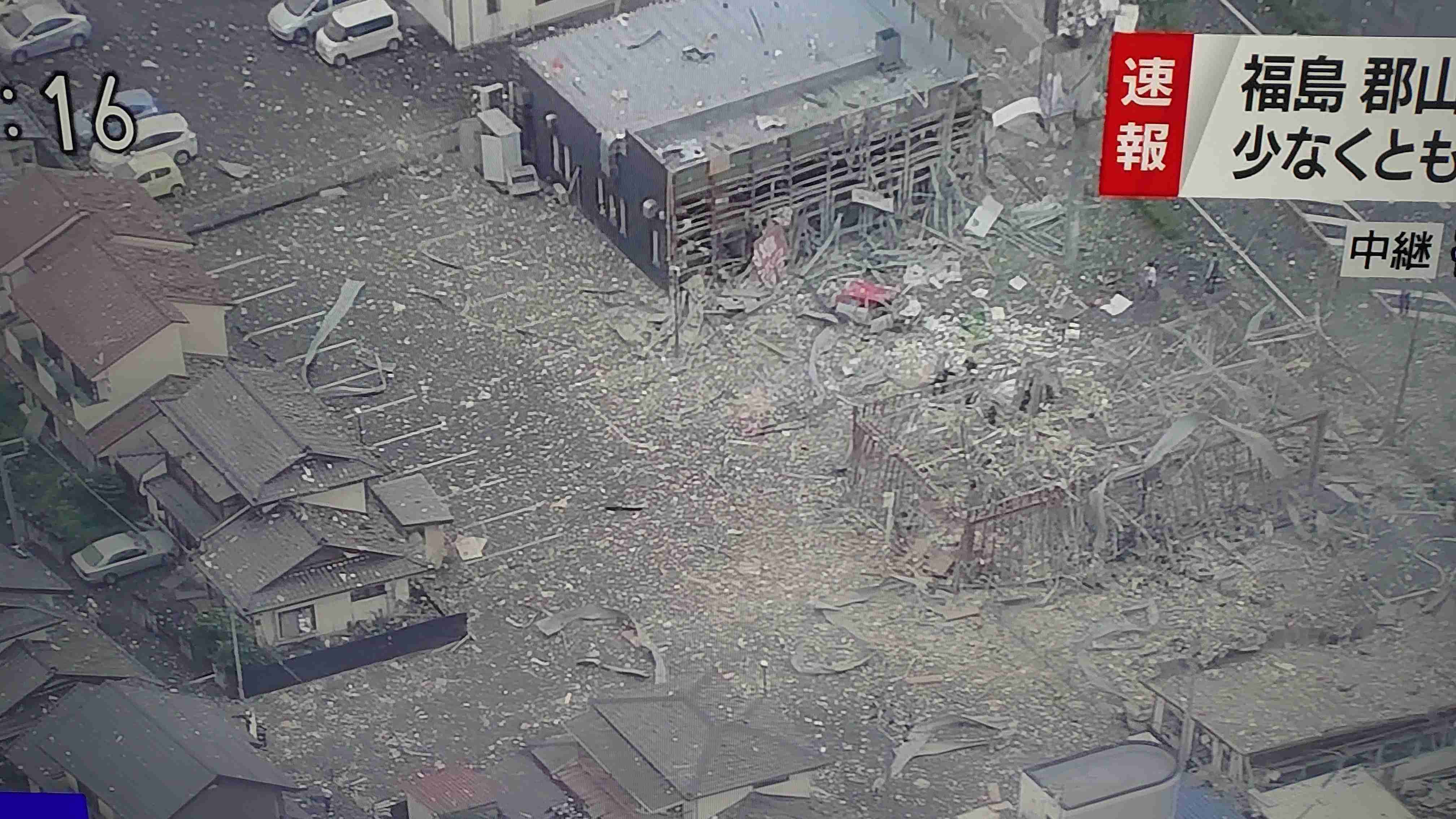 福島 郡山で爆発音と通報 建物に被害 少なくとも10人けが 消防