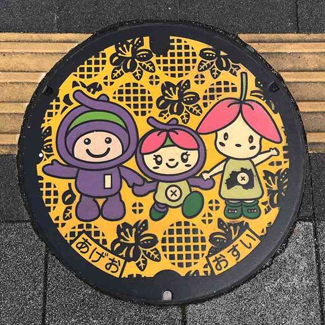 日本各地、様々なマンホールを貼るトピ♪