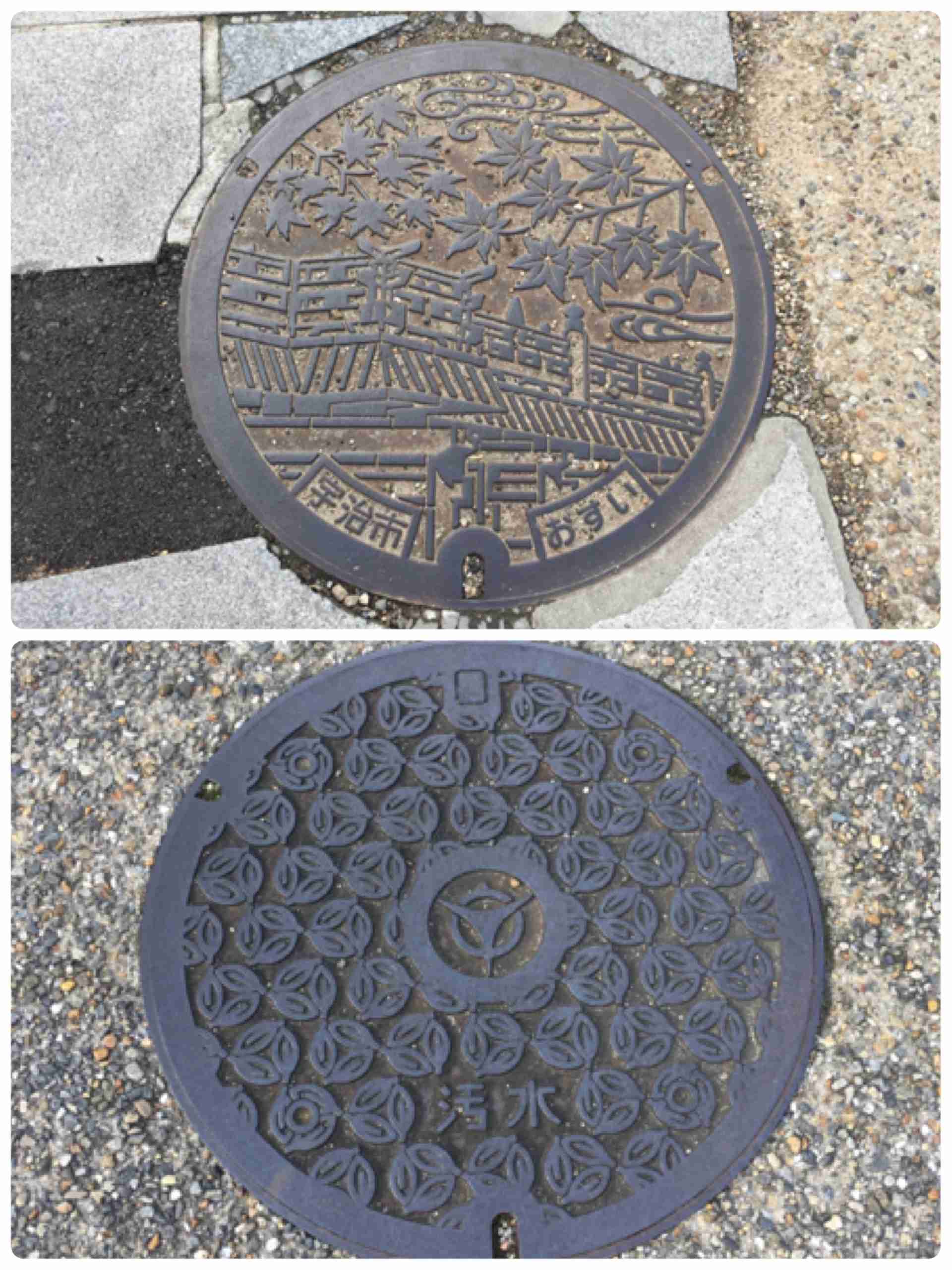 日本各地、様々なマンホールを貼るトピ♪