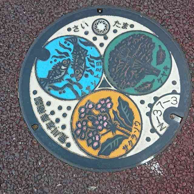 日本各地、様々なマンホールを貼るトピ♪