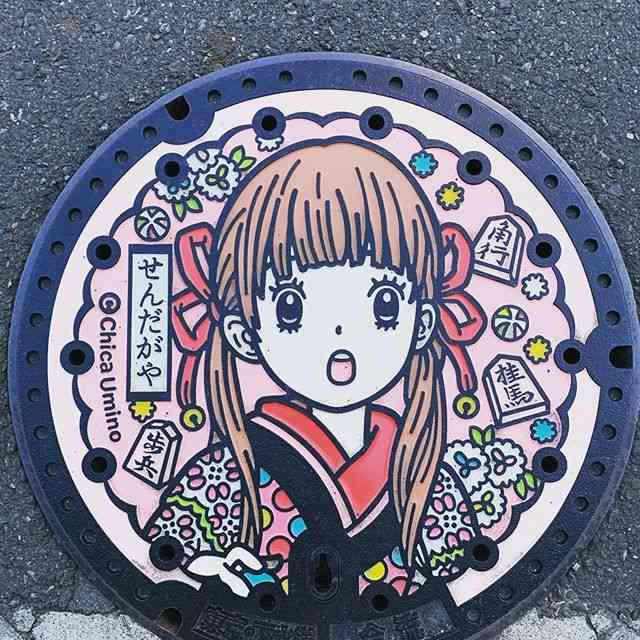 日本各地、様々なマンホールを貼るトピ♪