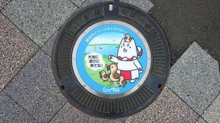 日本各地、様々なマンホールを貼るトピ♪