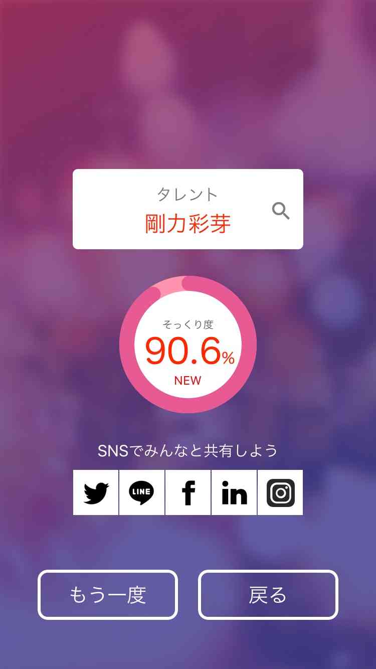 そっくりアプリで有名人の誰似でしたか？
