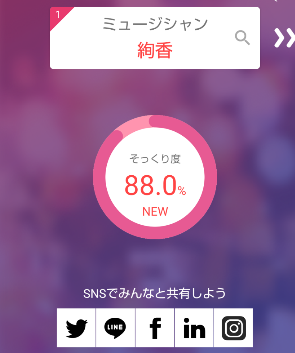そっくりアプリで有名人の誰似でしたか？