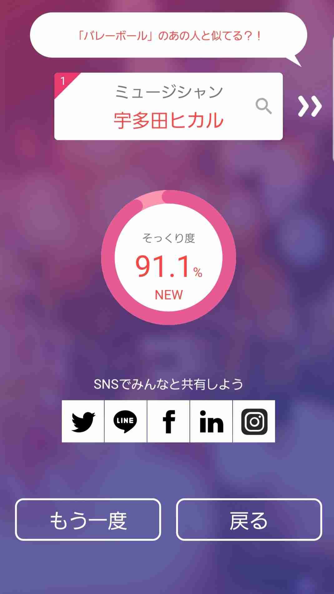そっくりアプリで有名人の誰似でしたか？
