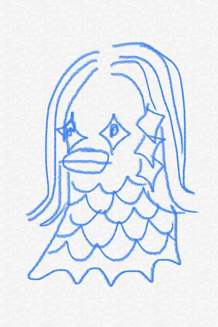 疫病退散!アマビエの絵を何も見ずに描いてみよう