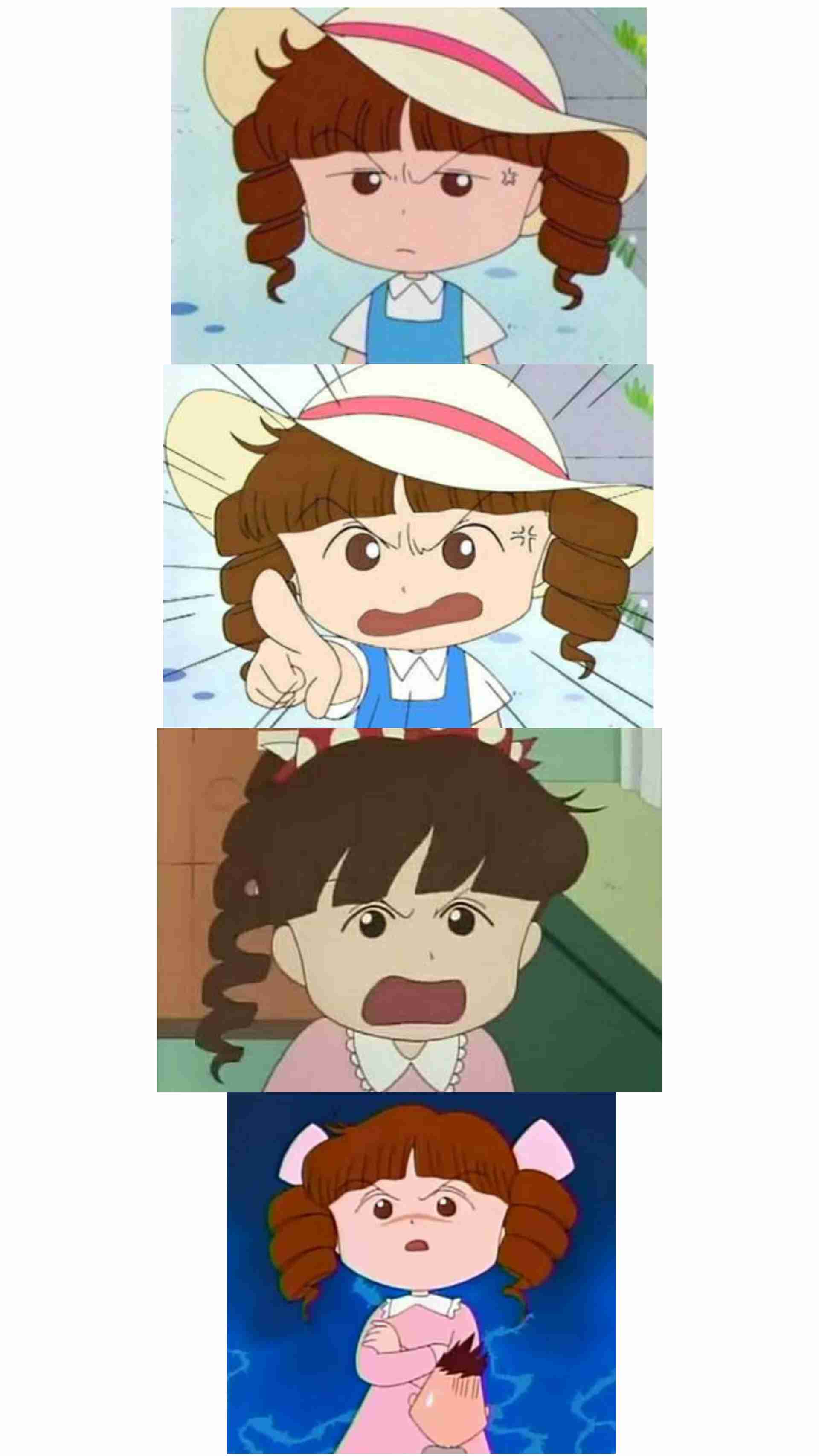 怒った顔の２次元キャラ
